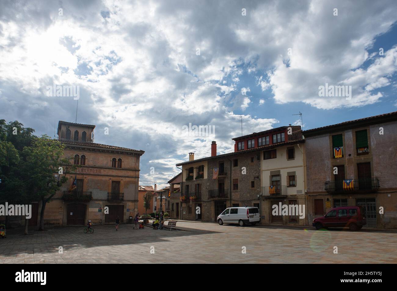 FOLGUEROLES, SPAIN - AUGUST 8 2021: Historic city centre. Stock Photo