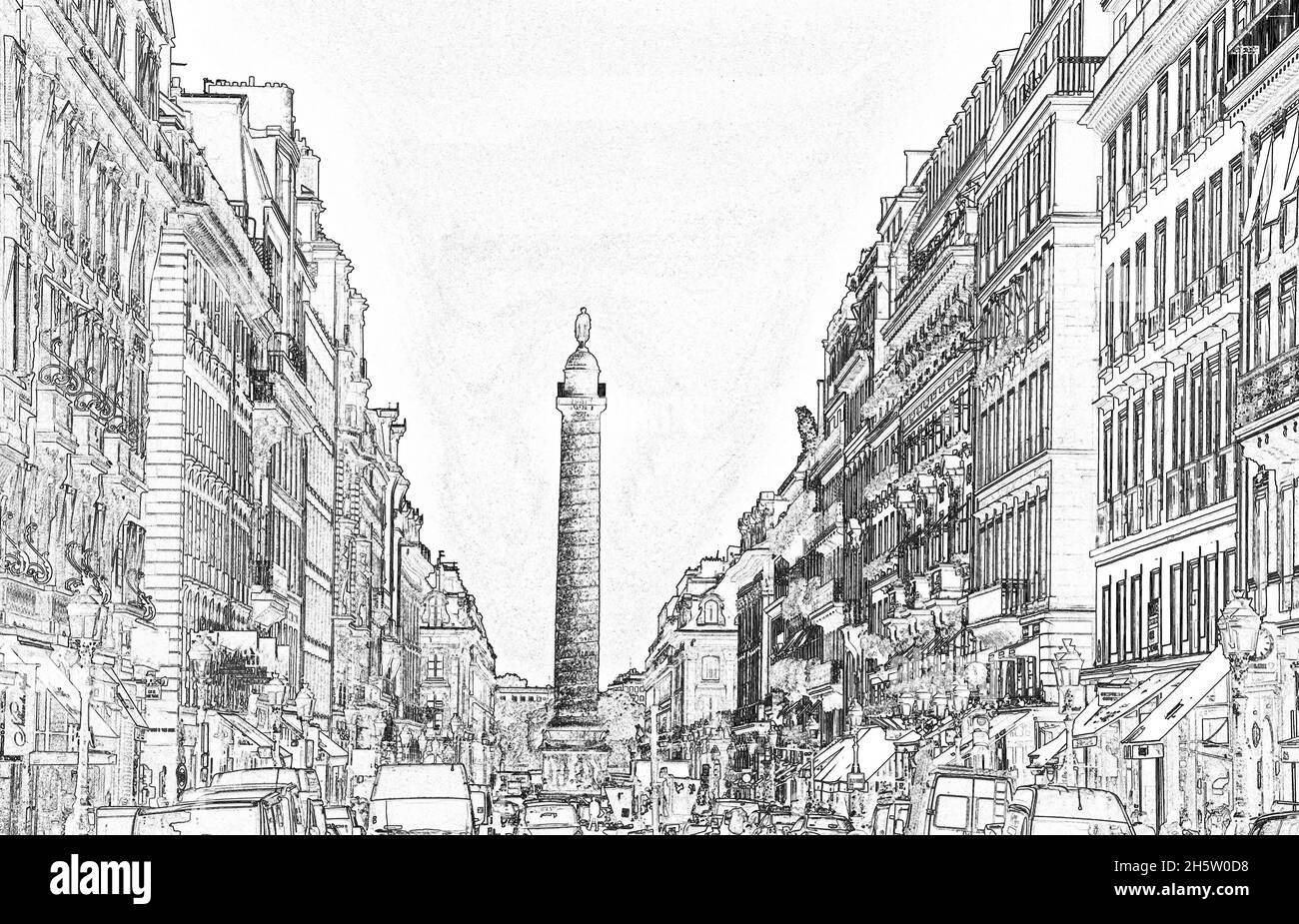 Vendome column, Paris, Ile-de-France, France Stock Photo