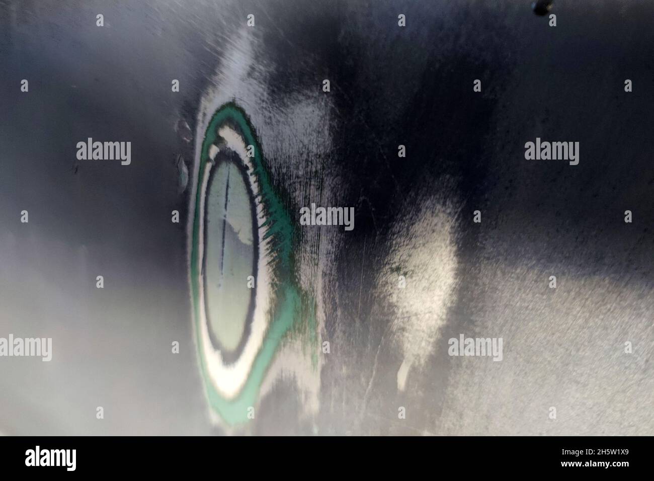 Old car body work repair coach garage detail Stock Photo Alamy