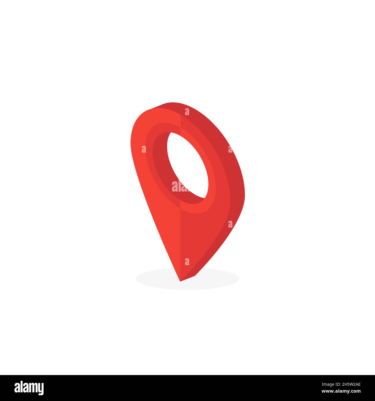 flat style location icon in isometric, vector illustration Stock Vector ...