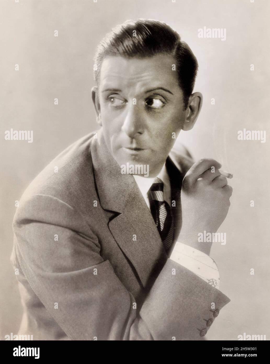Edward Everett Horton, head and shoulders Publicity Portrait for the Film, 'Holiday', Pathe Exchange, 1930 Stock Photo
