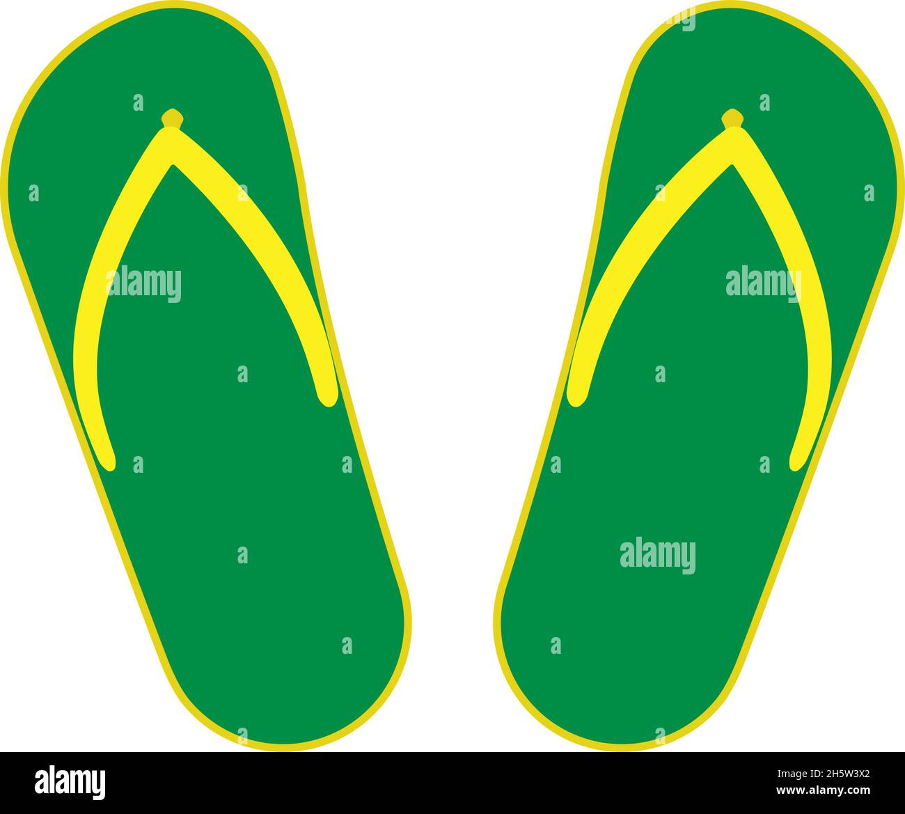 Yellow flip flop Stock Vector Images - Alamy
