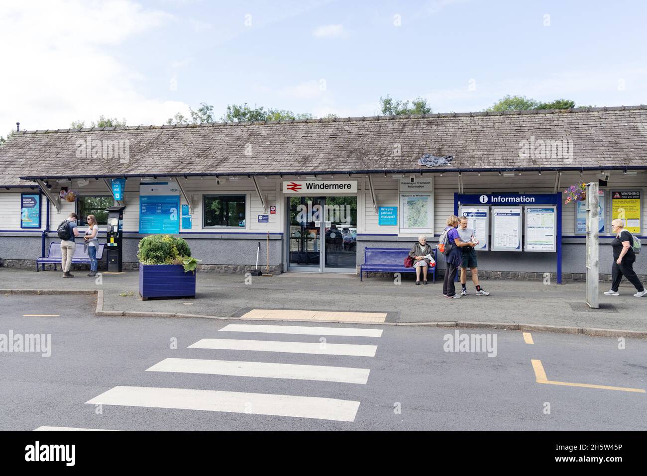 Windermere railway station, Windermere Lake District Cumbria UK Stock Photo