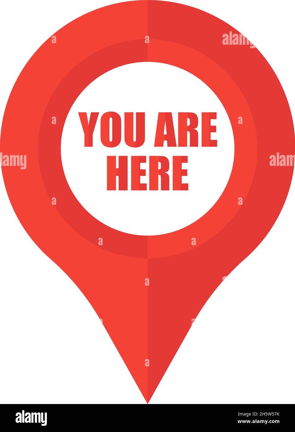 location rad pointer in flat style, color icon Stock Vector