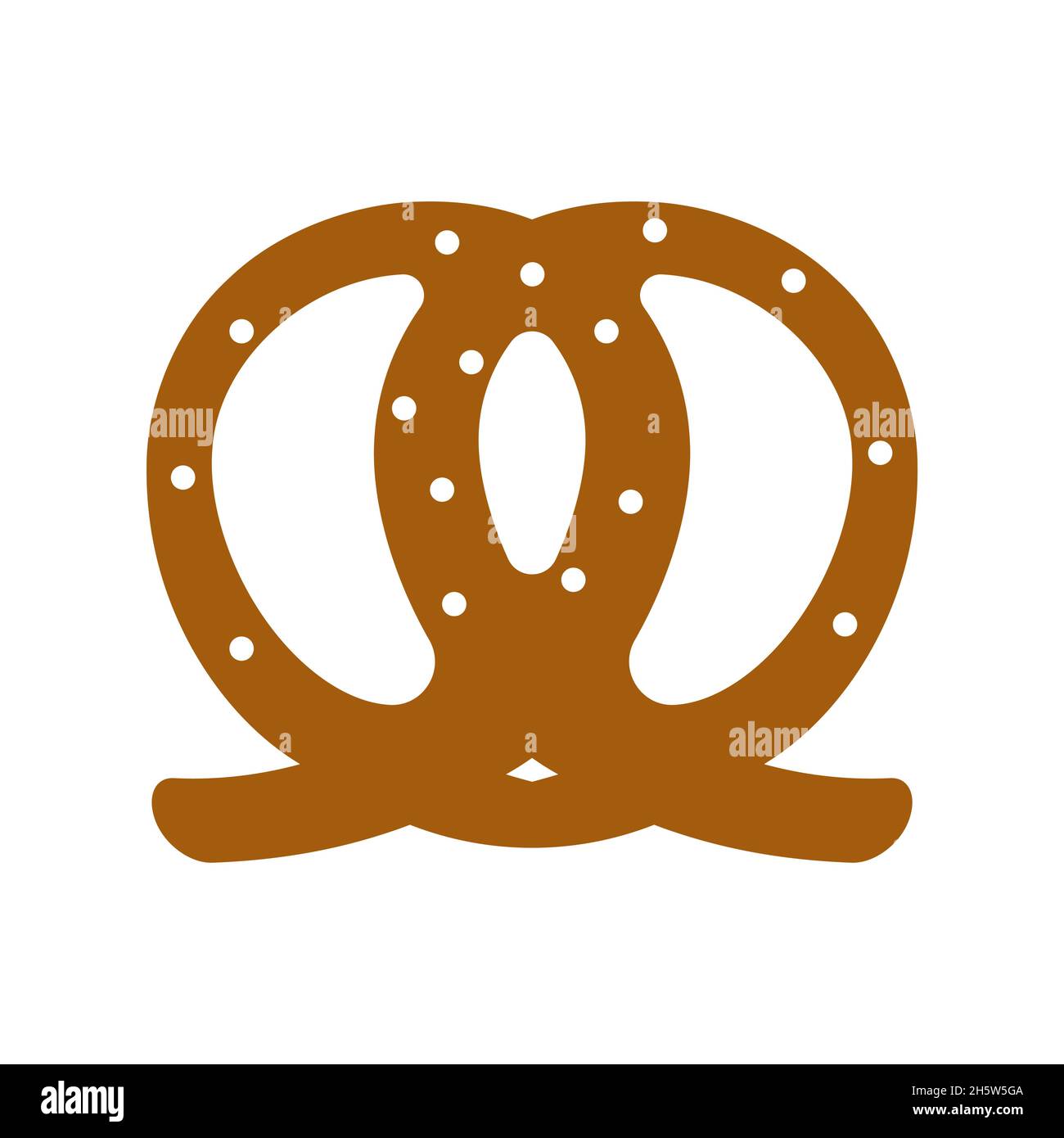 Pretzel illustration flat white on background illustration delicious ...