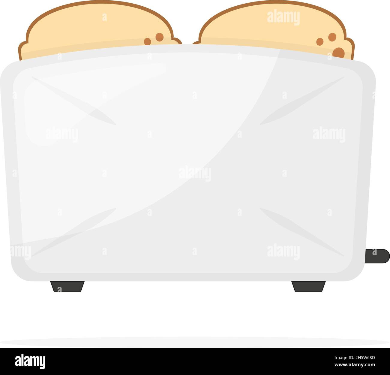 toasts in toaster isolated in flat style, vector Stock Vector