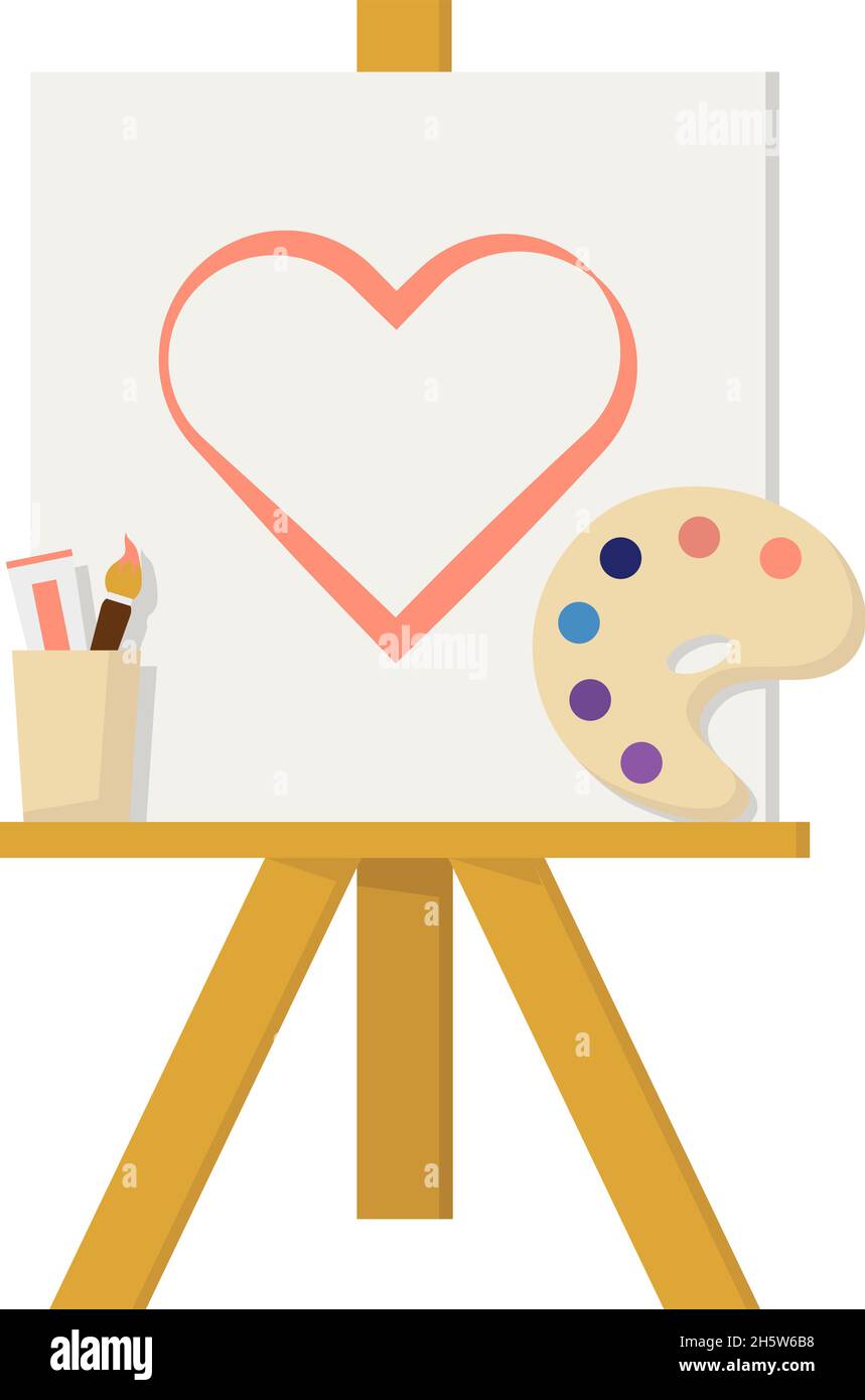 easel color icon in flat style, vector illustration Stock Vector Image ...