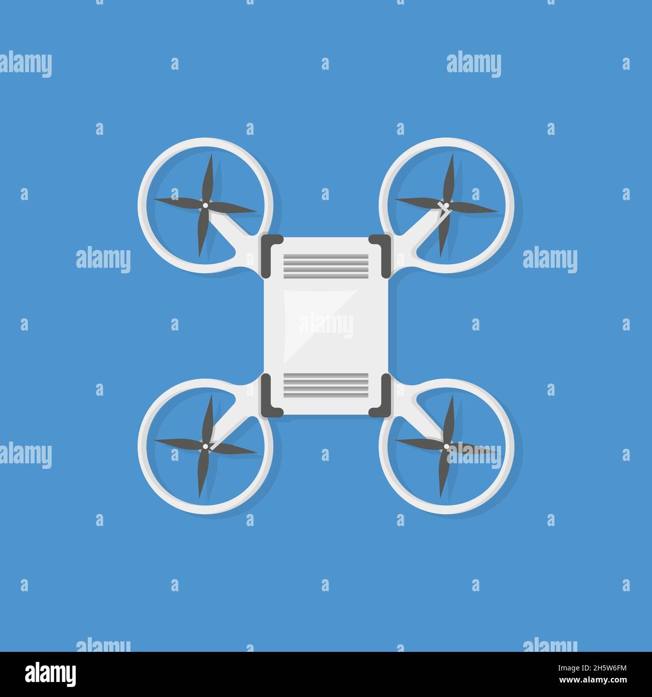 quadrocopter in flat style top view, vector illustration Stock Vector ...