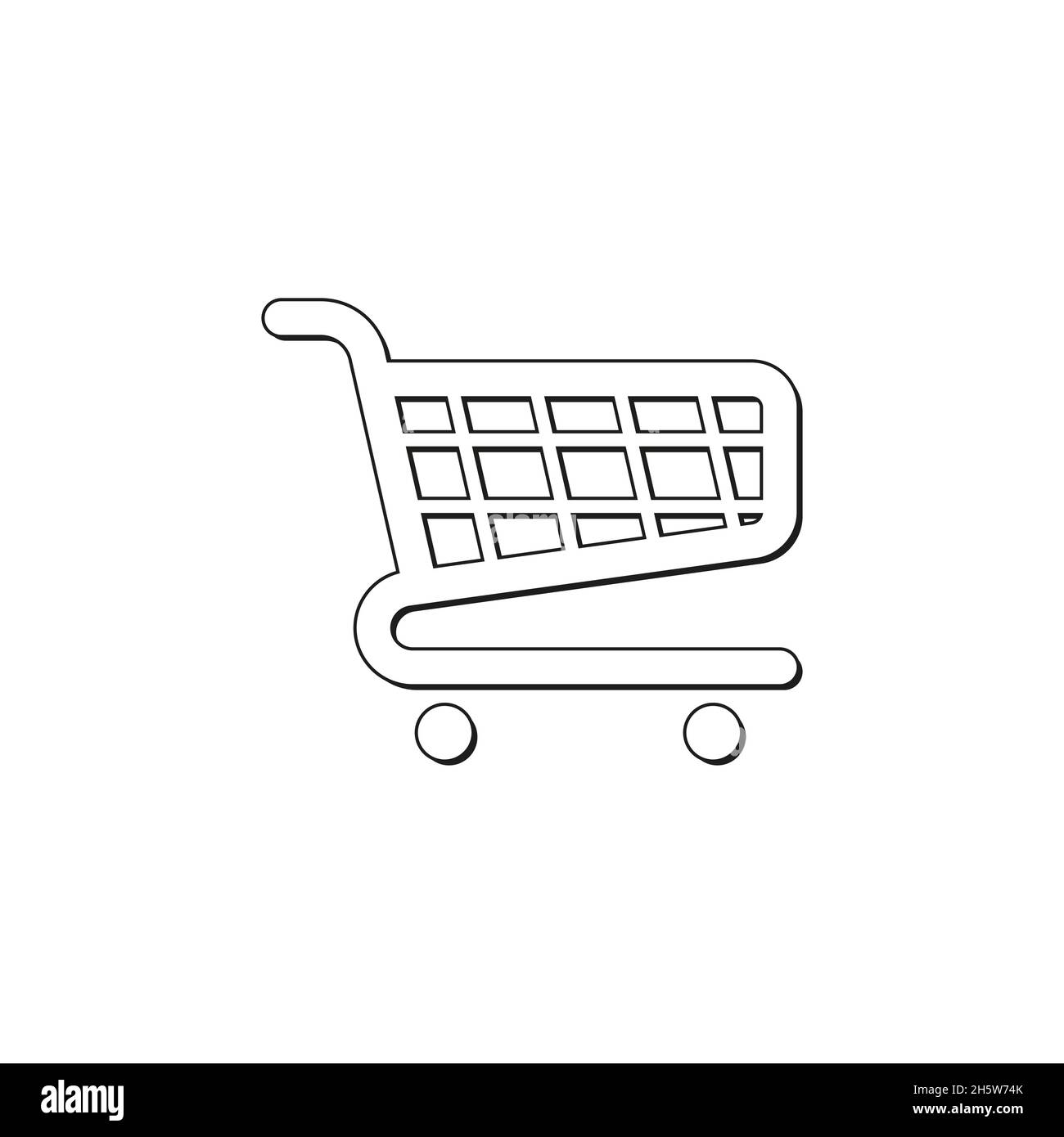 shop basket shopping icon in flat, vector illustration Stock Vector ...
