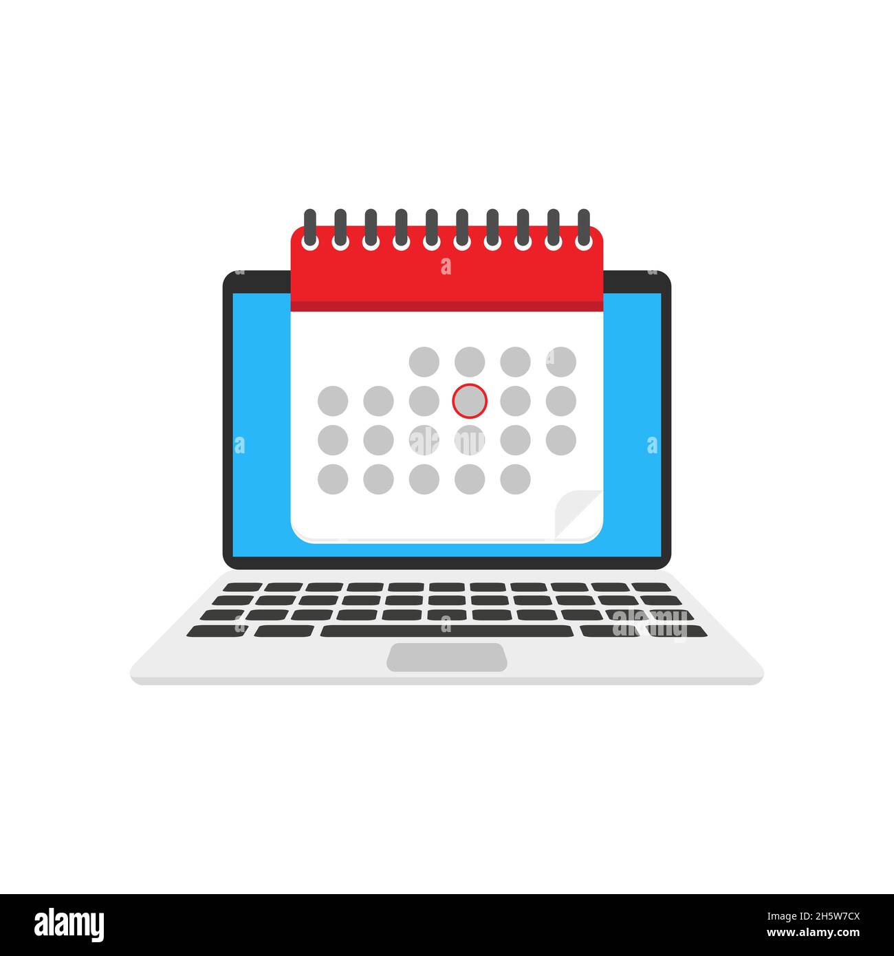 Laptop and schedule and calendar Stock Vector Images - Alamy