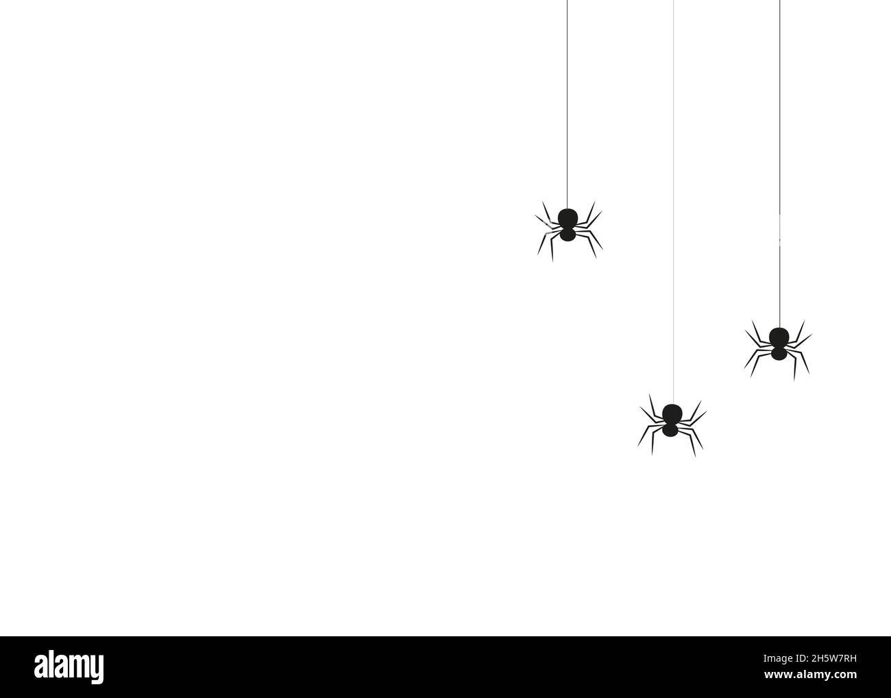 helloween spiders and web in flat style, vector illustration Stock Vector