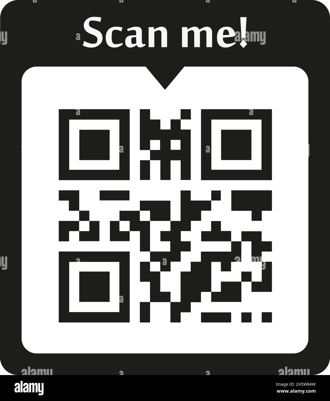 scan me, qr code icon on white background, vector Stock Vector