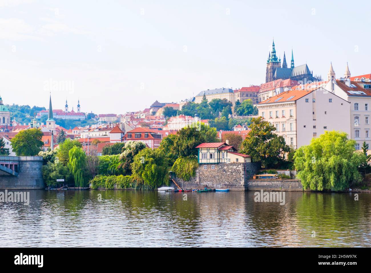 Mala strana, Hradcany, Strahov, riverside Vltava, Prague, Czech Republic Stock Photo