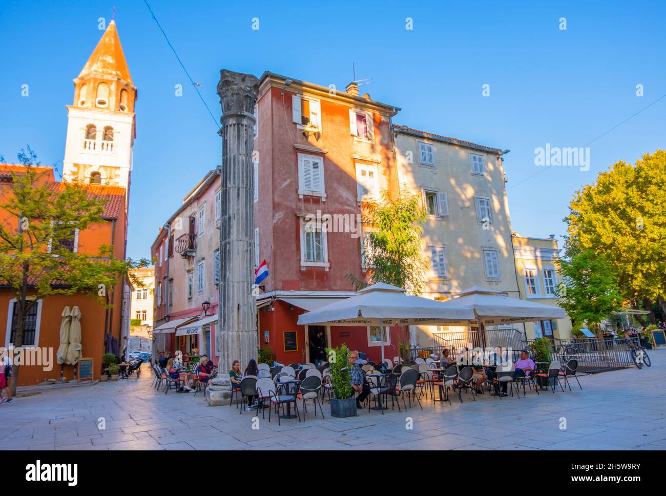 Trg Petra Zoranića, Petar Zoranić Square, old town, Zadar, Croatia Stock Photo