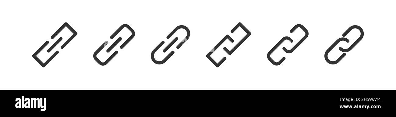Link chain set icon. URL connection symbol. Vector isolated ...