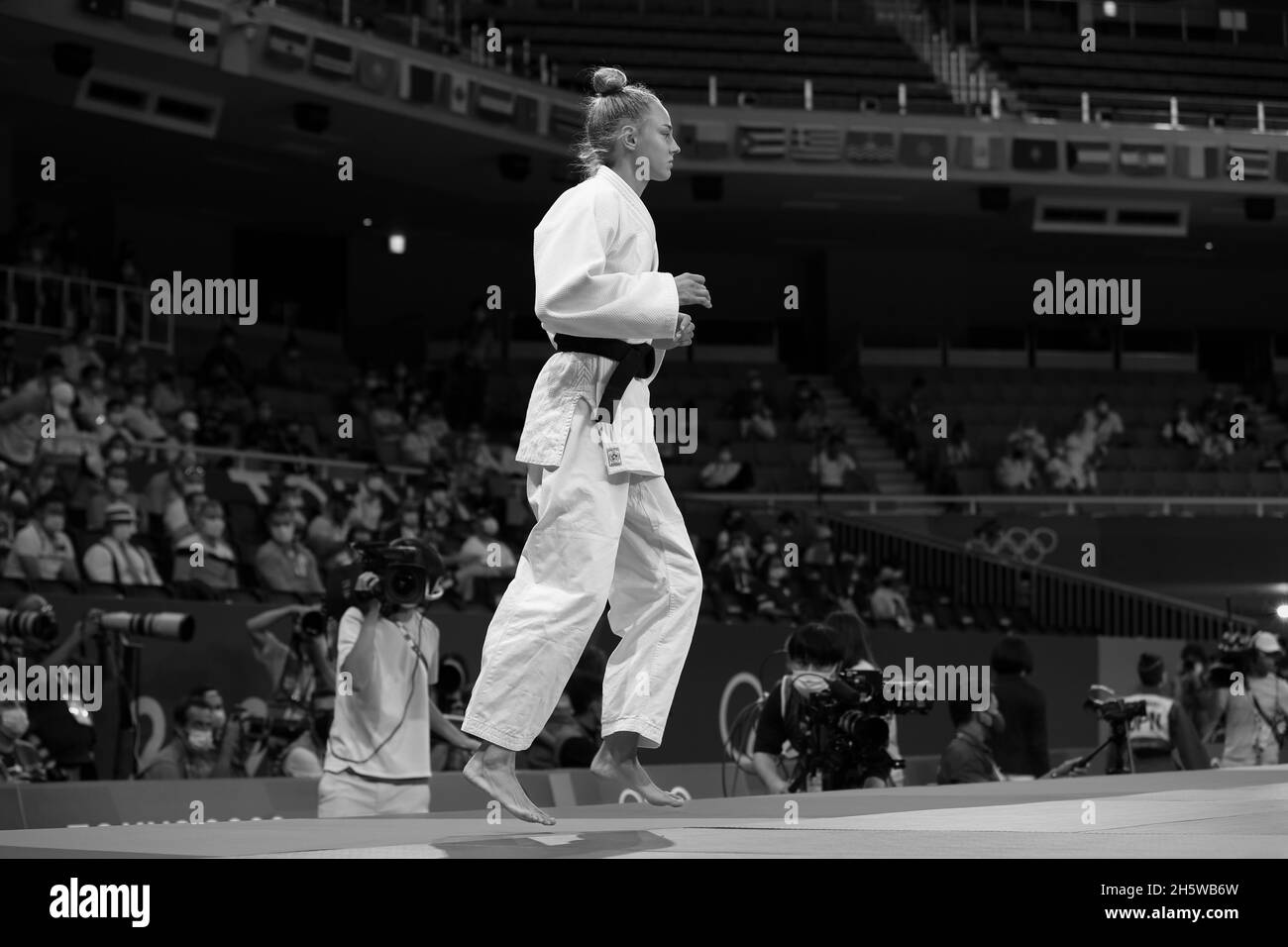 JULY 24th, 2021 - TOKYO, JAPAN: Daria BILODID of Ukraine in action in the Judo Women -48 kg semifinal at the Tokyo 2020 Olympic Games (Photo by Mickae Stock Photo