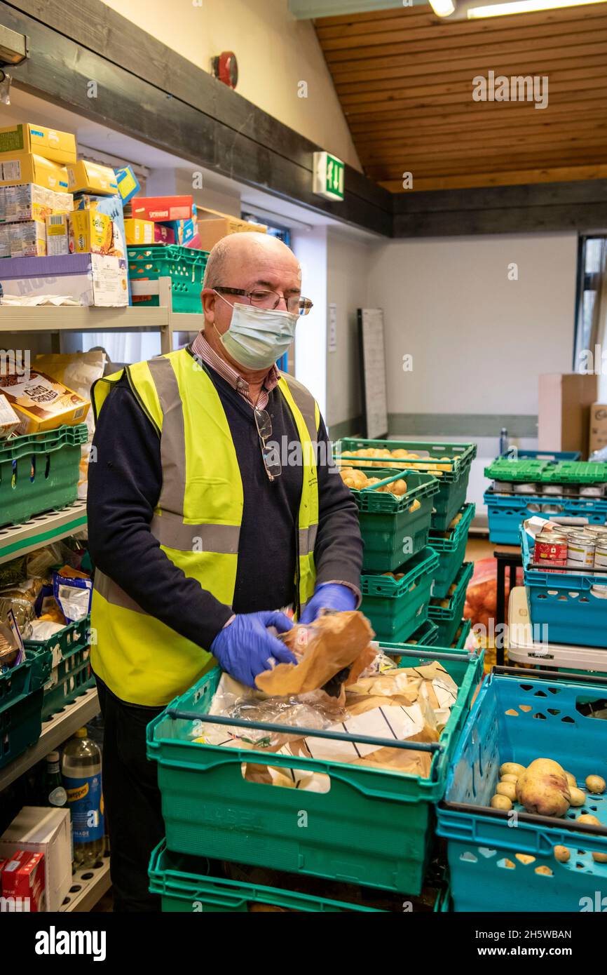 London Community Kitchen is a foodbank charity in Harrow, here all the fresh food that's been donated Stock Photo