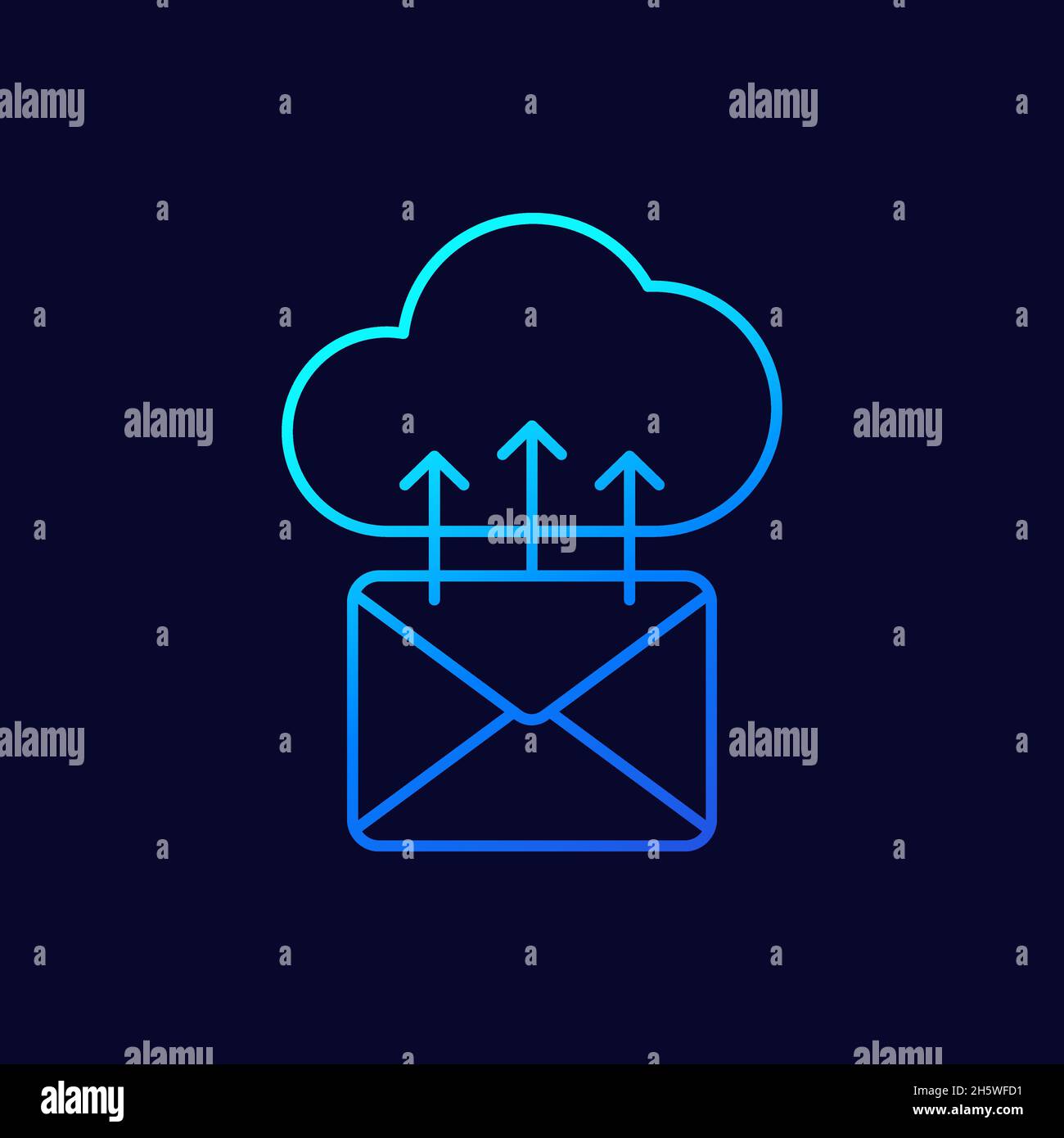 mail to cloud line icon, vector Stock Vector Image & Art - Alamy