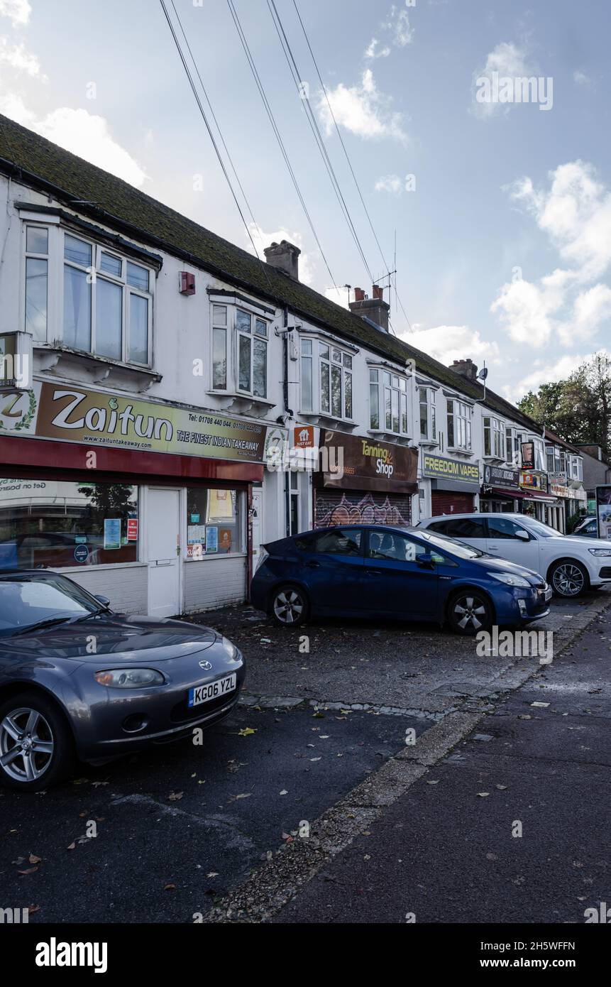 The Shops And Apartments Along Bridge Road In Upminster, East London