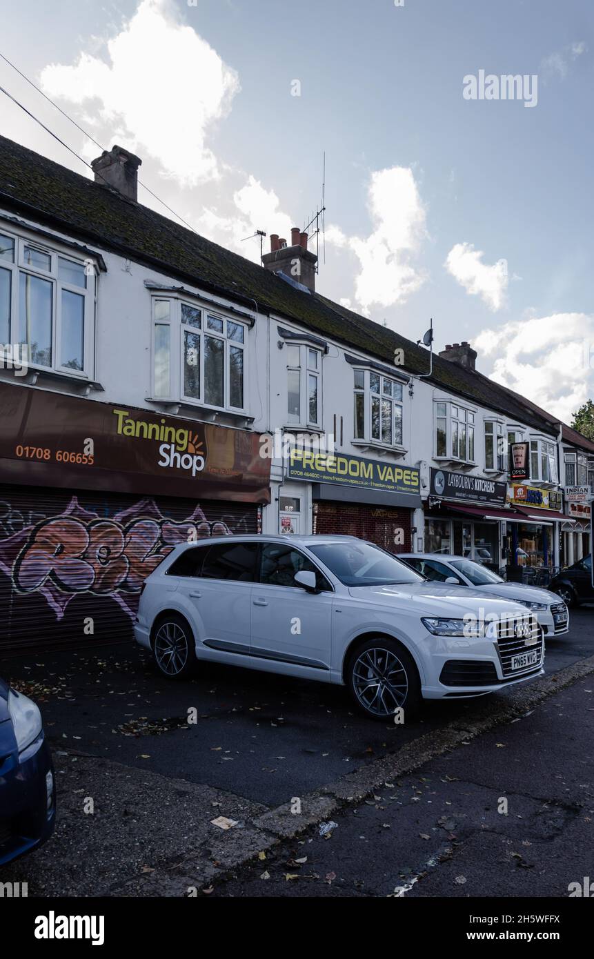 The Shops And Apartments Along Bridge Road In Upminster, East London