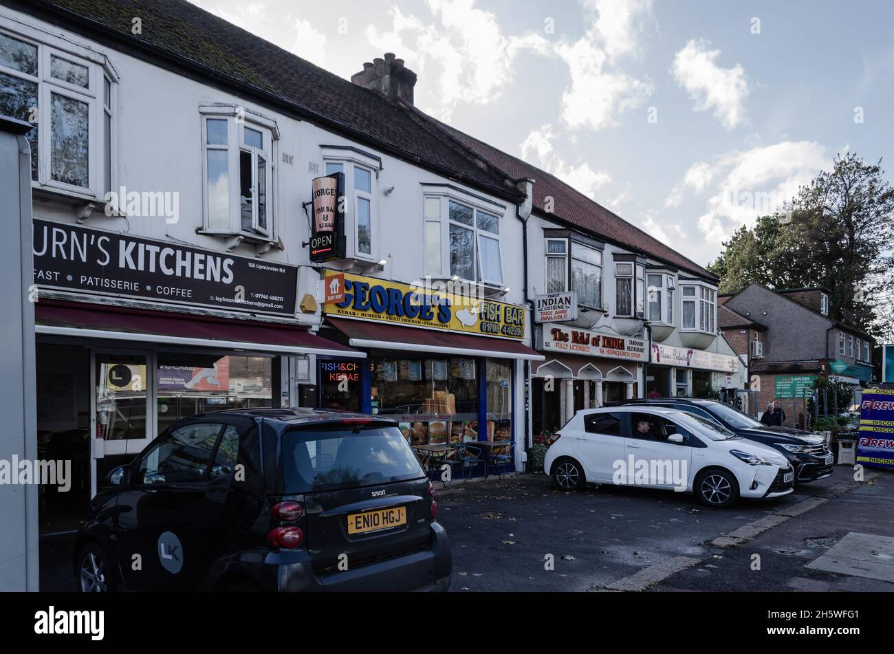 The Shops And Apartments Along Bridge Road In Upminster, East London