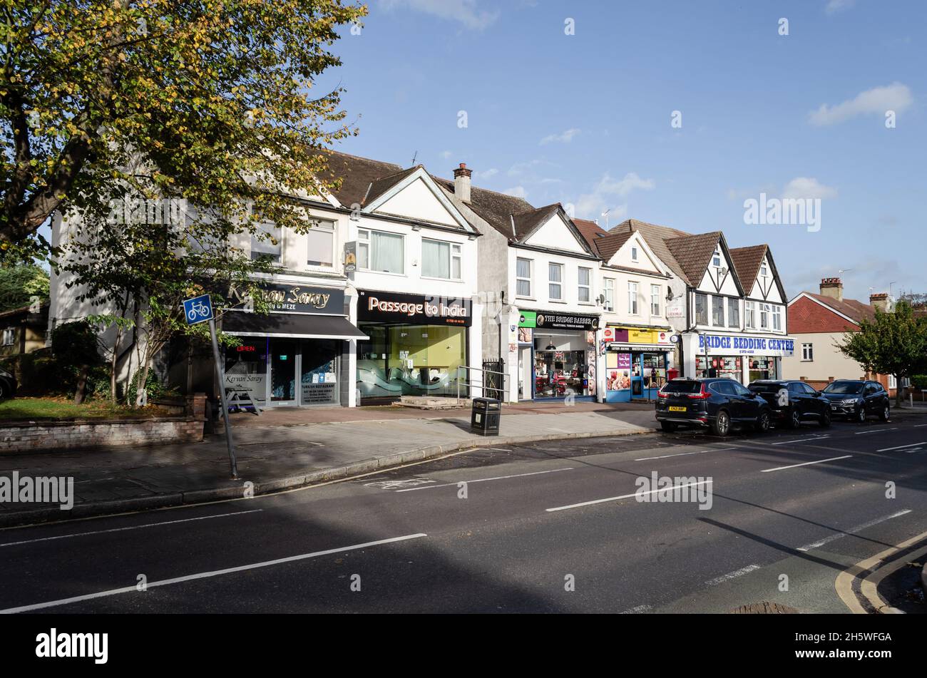 The Shops And Apartments Along Bridge Road In Upminster, East London