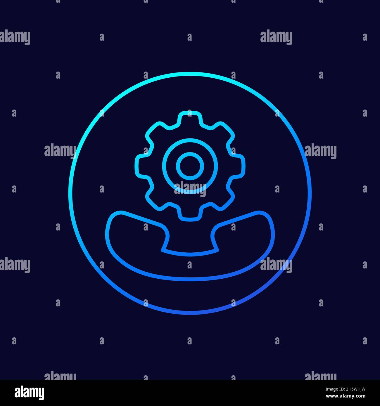 call settings line vector icon Stock Vector
