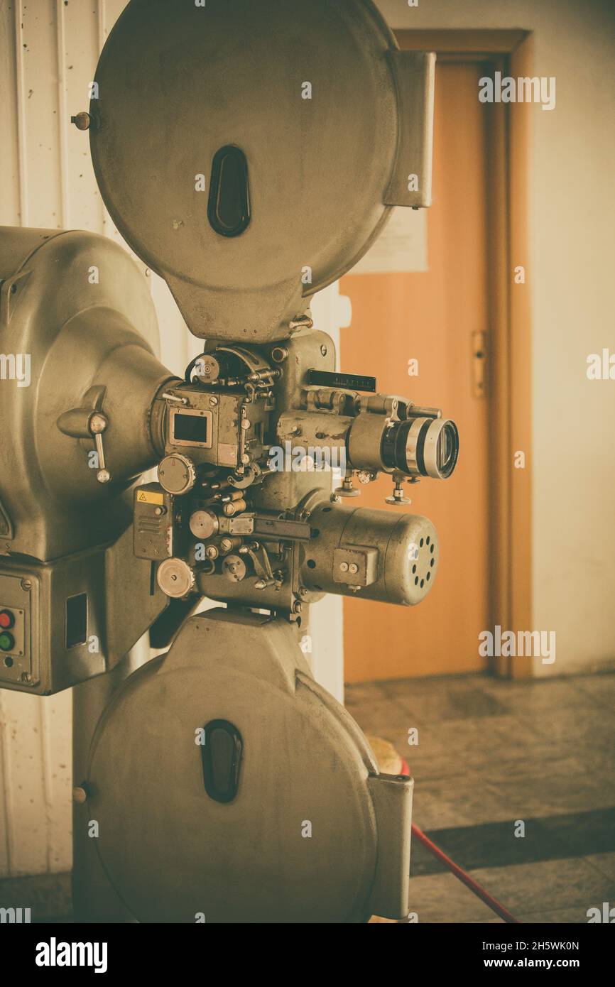 Cinema projector beam hi-res stock 
