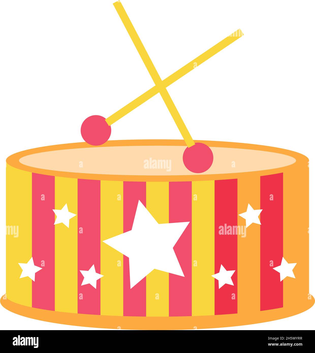 drum with sticks Stock Vector Image & Art - Alamy