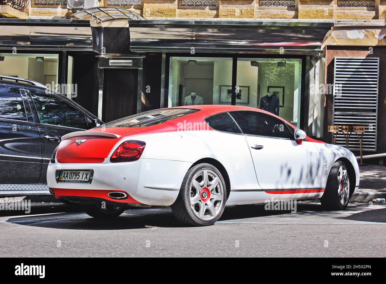 March 2, 2014; Kiev, Ukraine; Bentley Continental GT in the city Stock Photo