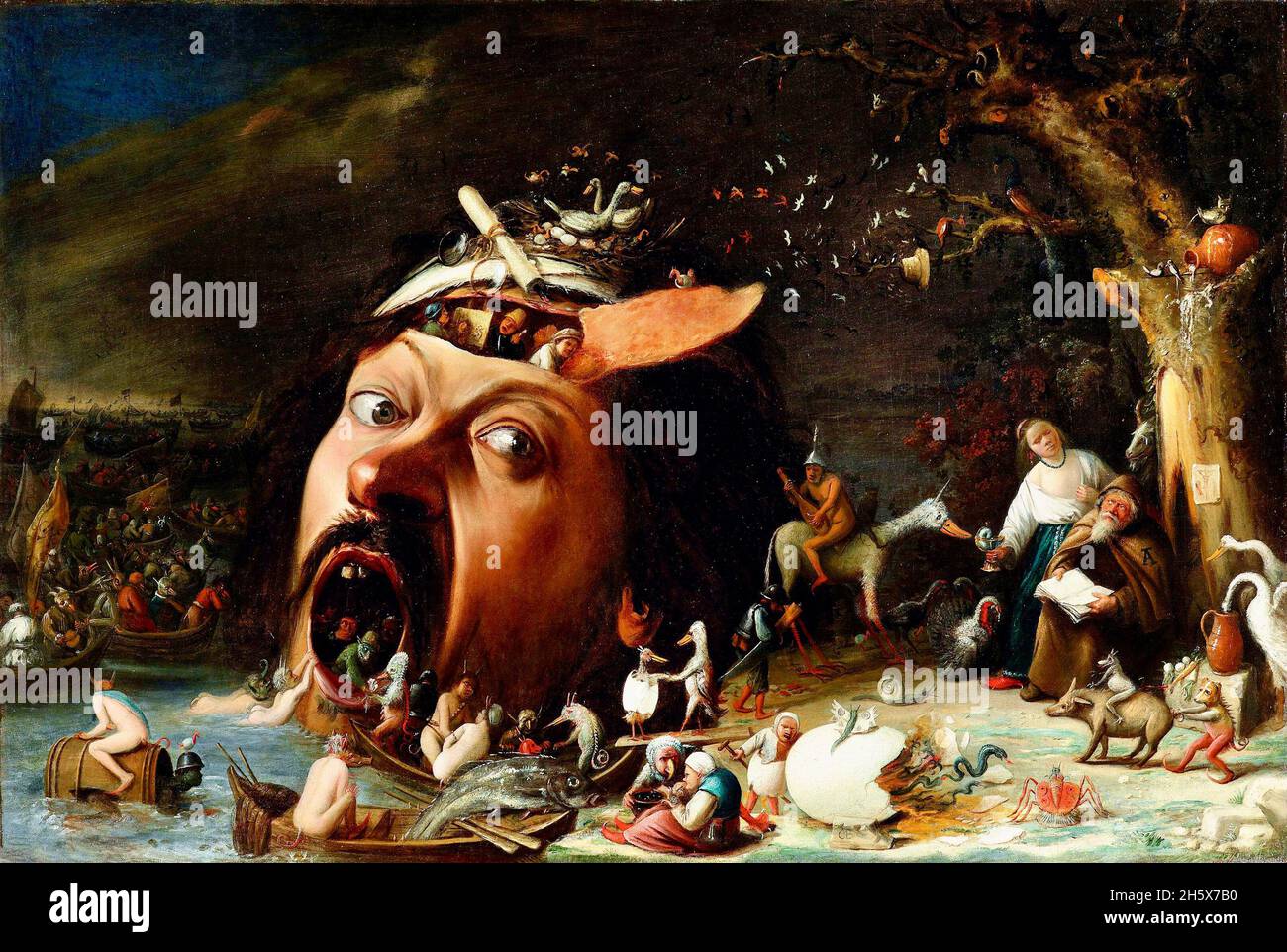 Joos van Craesbeeck - The Temptation of St Anthony - circa 1650 Stock Photo