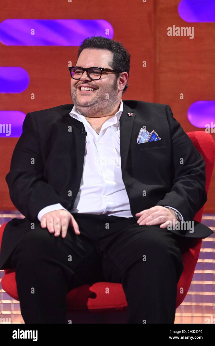 EDITORIAL USE ONLY Josh Gad during the filming for the Graham Norton Show at BBC Studioworks 6 Television Centre, Wood Lane, London, to be aired on BBC One on Friday evening. Stock Photo