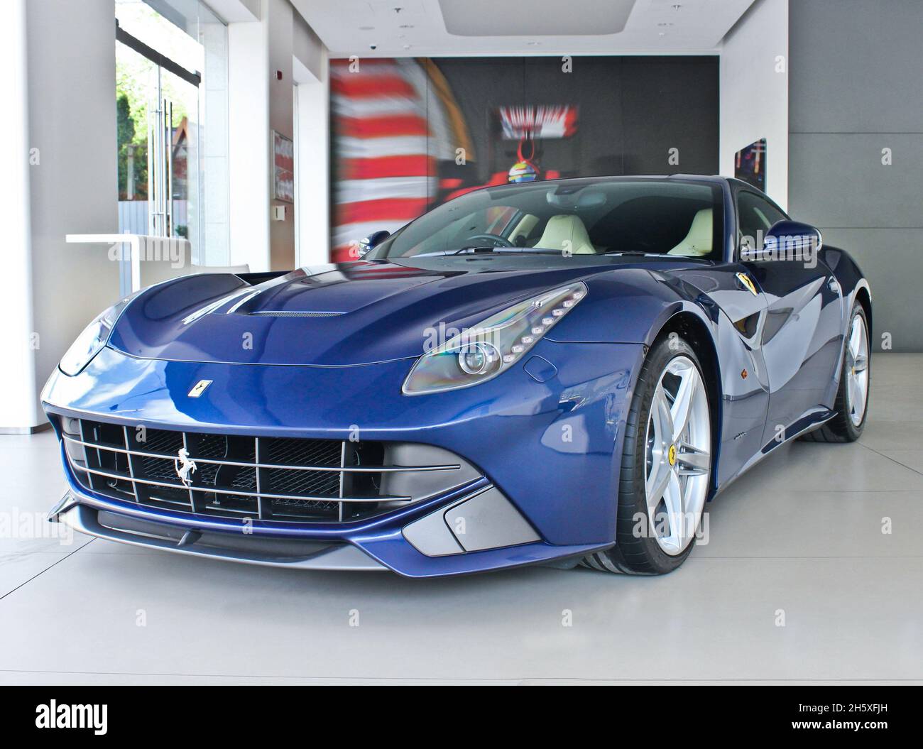 Kiev, Ukraine; April 20, 2015. Ferrari F12 New car. Car for