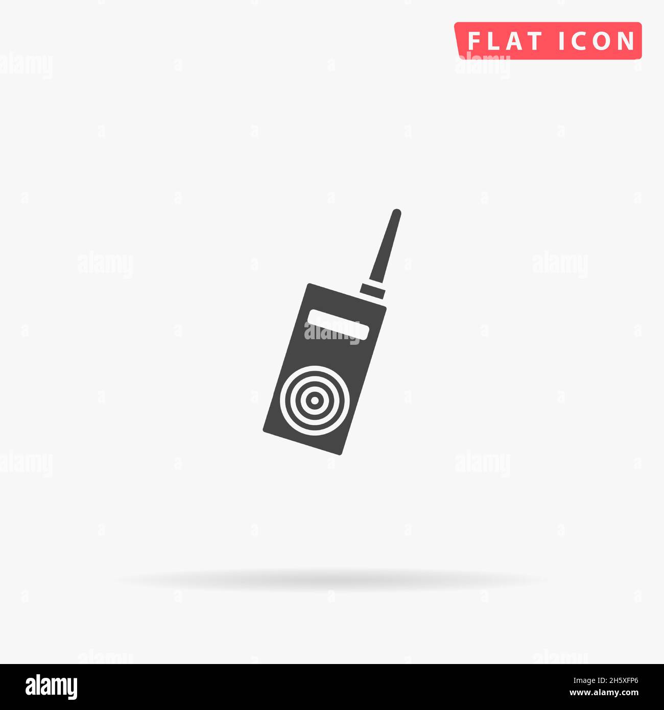 Walkie Talkie flat vector icon. Hand drawn style design illustrations. Stock Vector