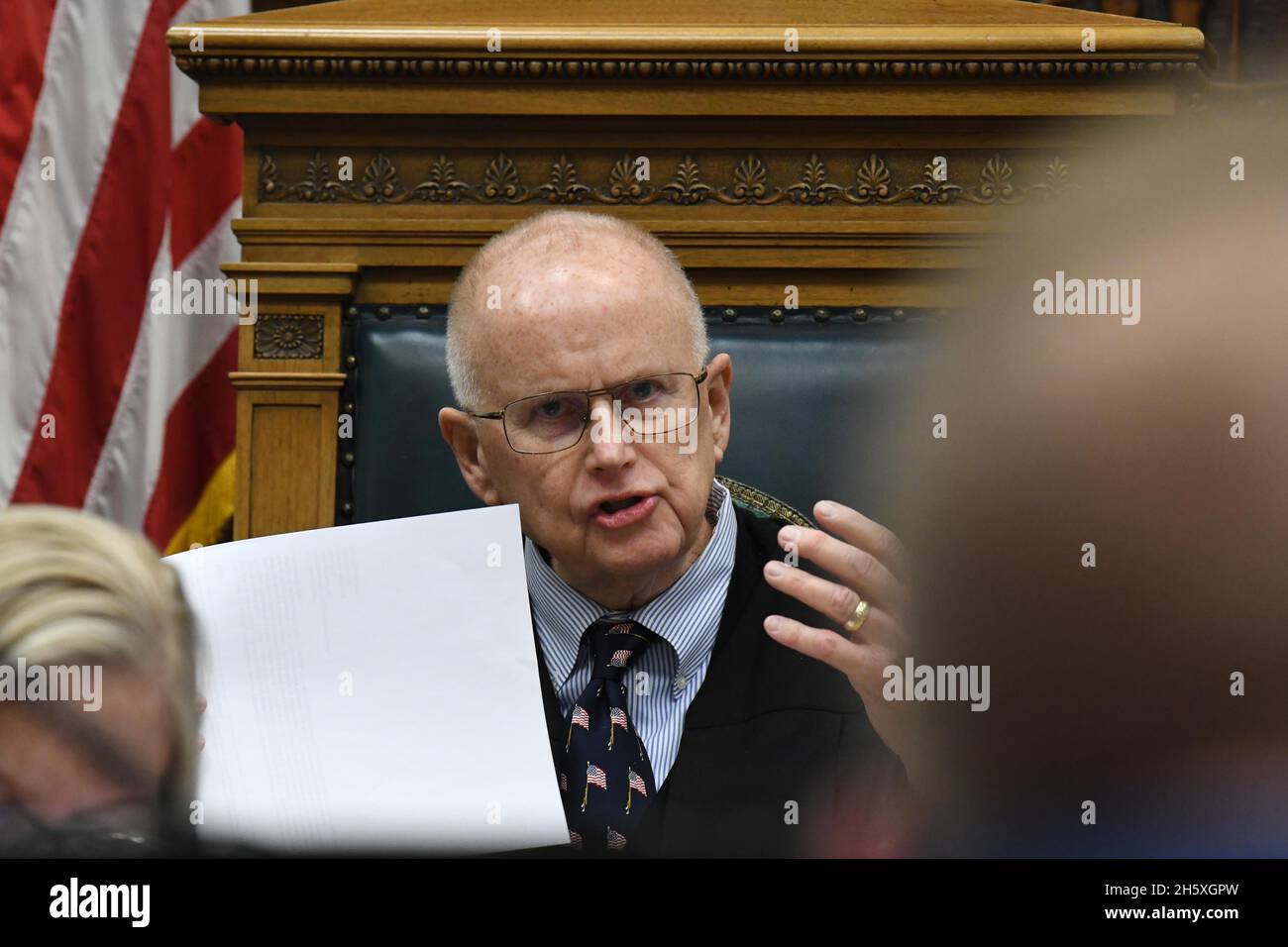 Kenosha, Wisconsin, USA. 11th Nov, 2021. JUDGE BRUCE E. SCHROEDER ...