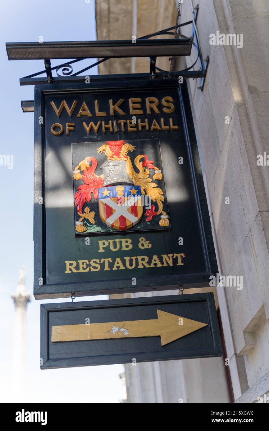 Walkers of WHITEHALL a Pub and restaurant , Lodnon England UK Stock