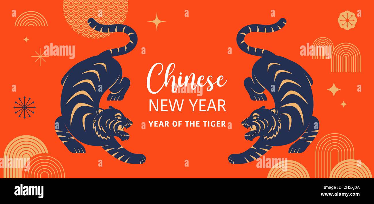 Chinese new year 2022 year of the tiger Chinese zodiac symbol, Lunar