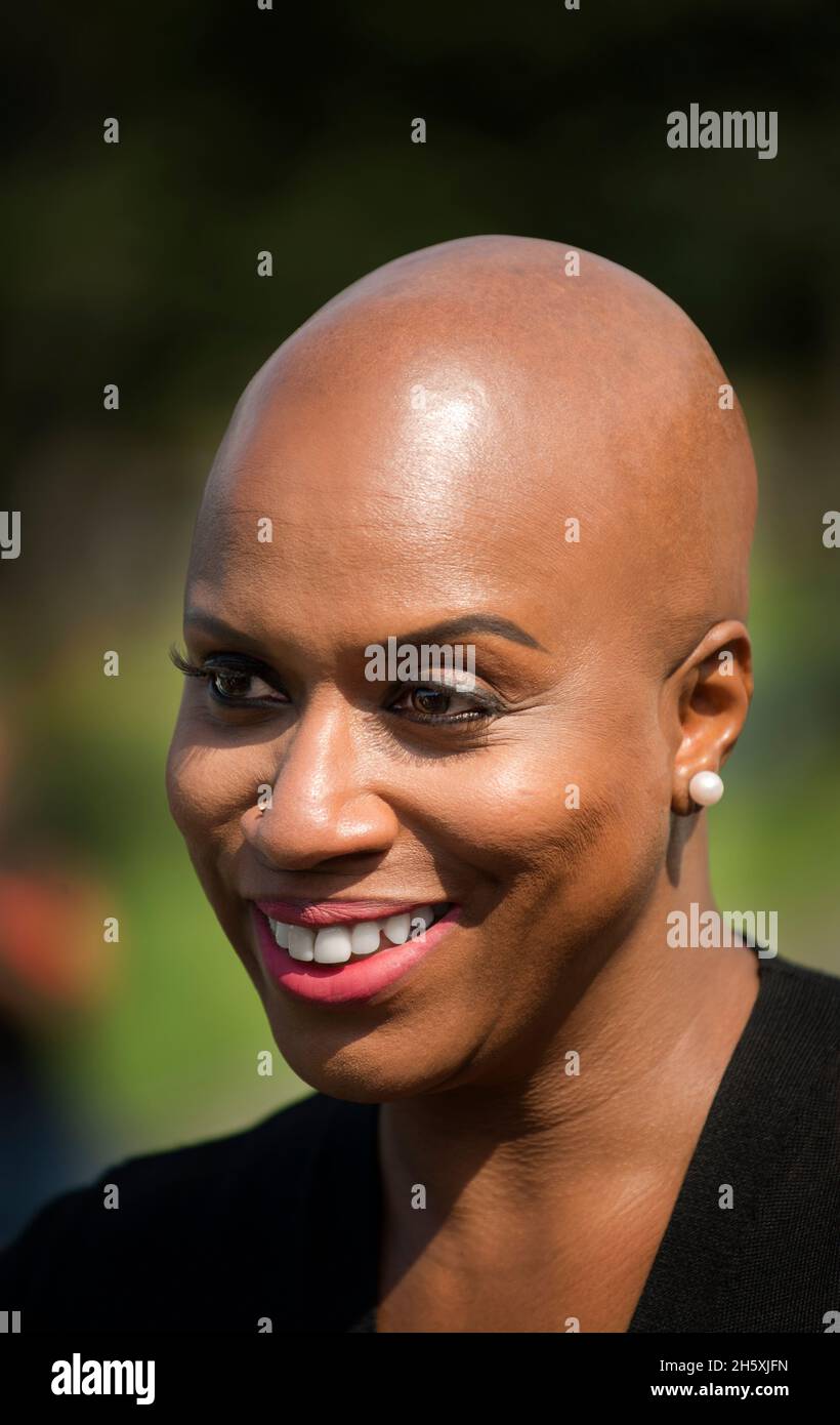 United States Congresswoman Ayanna Pressley, 7th Congressional District, U.S. State of Massachusetts.  Shown 02 Oct. 2021 in Franklin Park, Boston, MA. Stock Photo