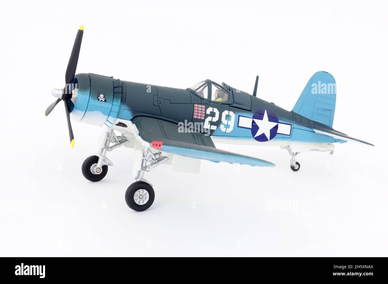 Corgi aviation archive collection die-cast metal Vought F4U-1A Corsair 1/72 model display aircraft Stock Photo
