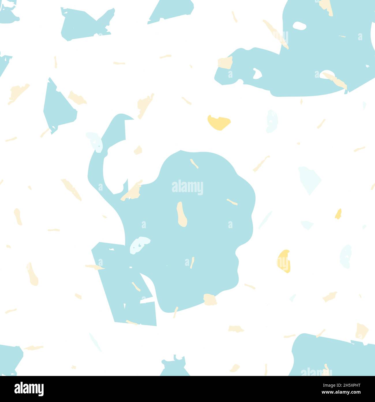 Terrazzo seamless pattern. Blue classic flooring texture. Terrazzo ...