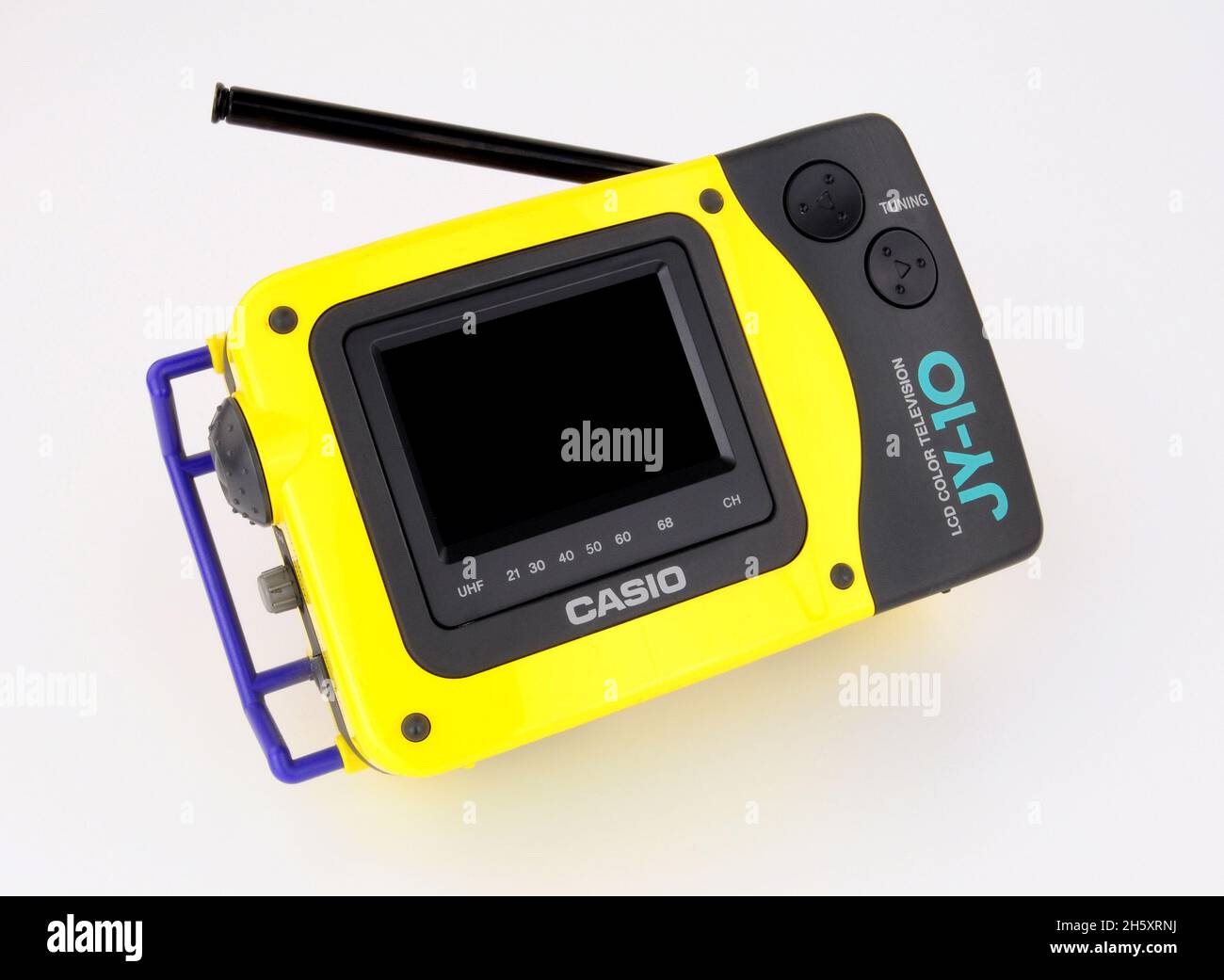 Casio JY 10 analogue colour LCD pocket television with a 2.5 inch screen  and built in extendable aerial Stock Photo - Alamy