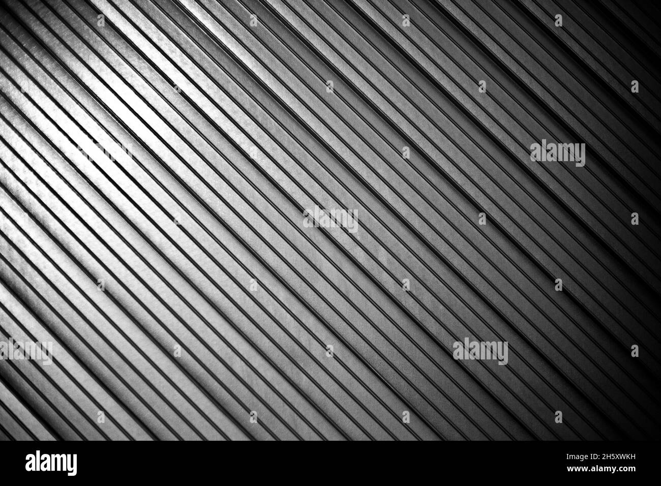 metallic corrugate surface Stock Photo