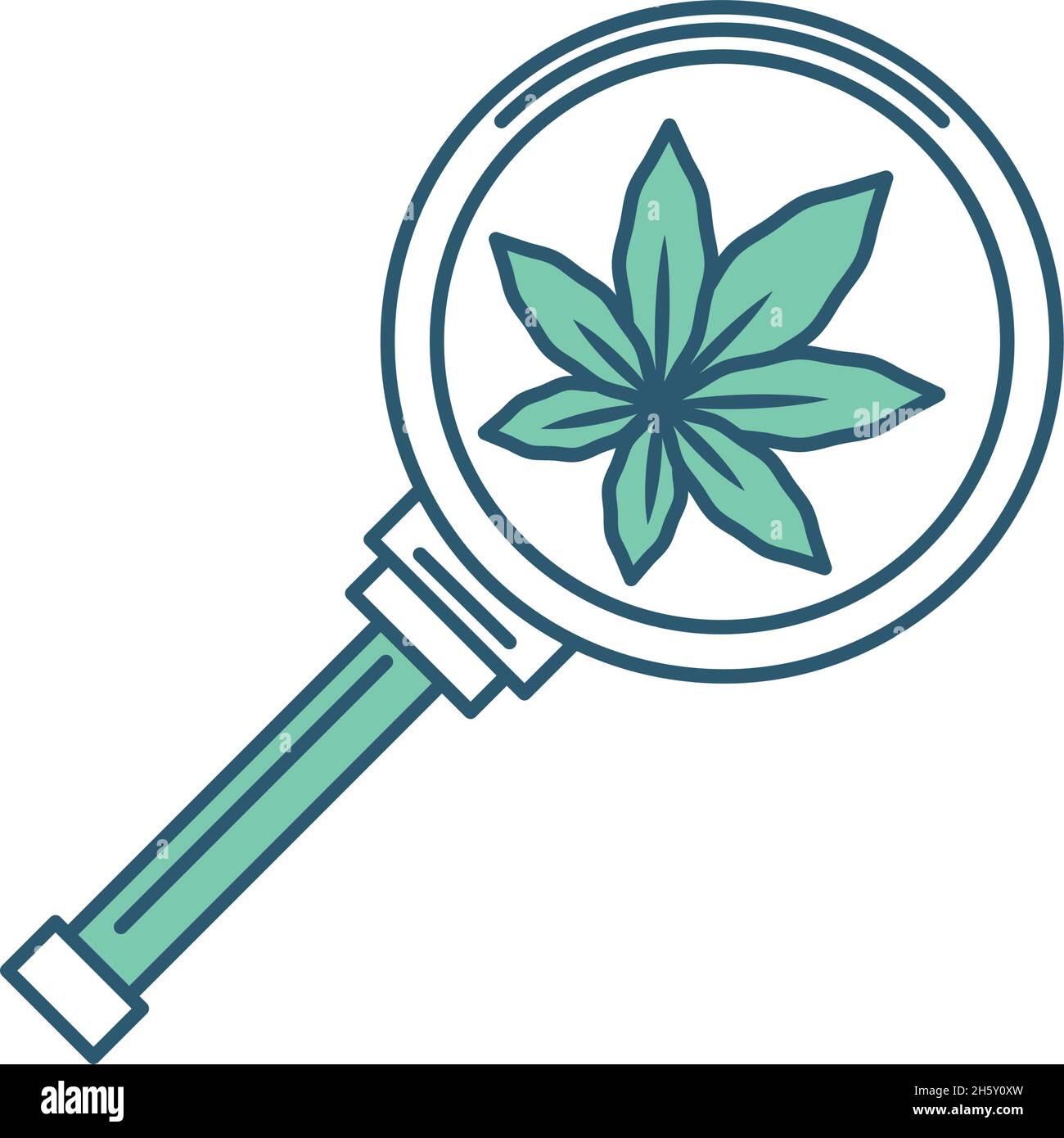 cannabis medical analyzing Stock Vector