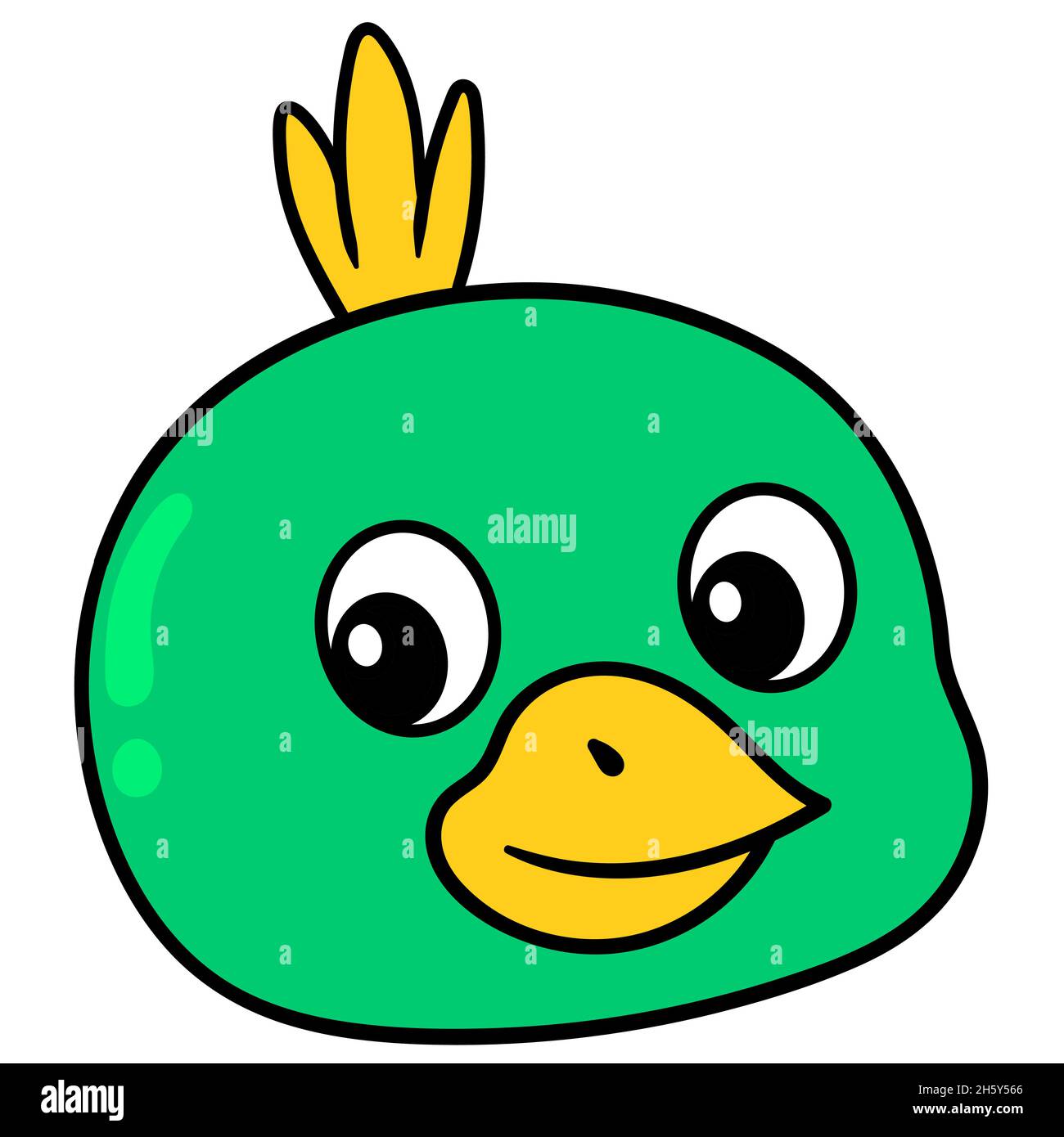 happy cute face little bird head Stock Vector Image & Art - Alamy