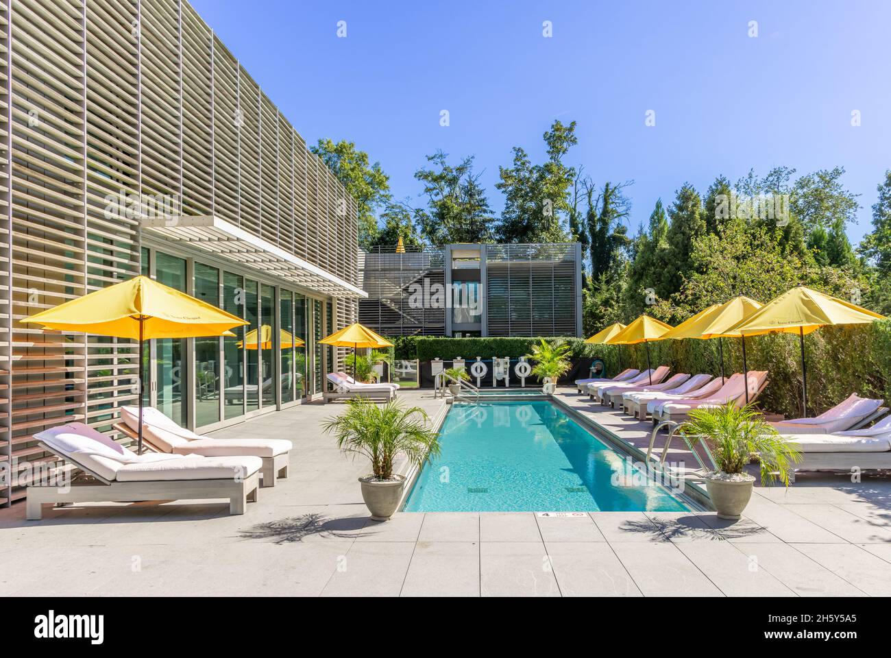 Pool at Topping Rose House Hotel, Bridgehampton, NY Stock Photo