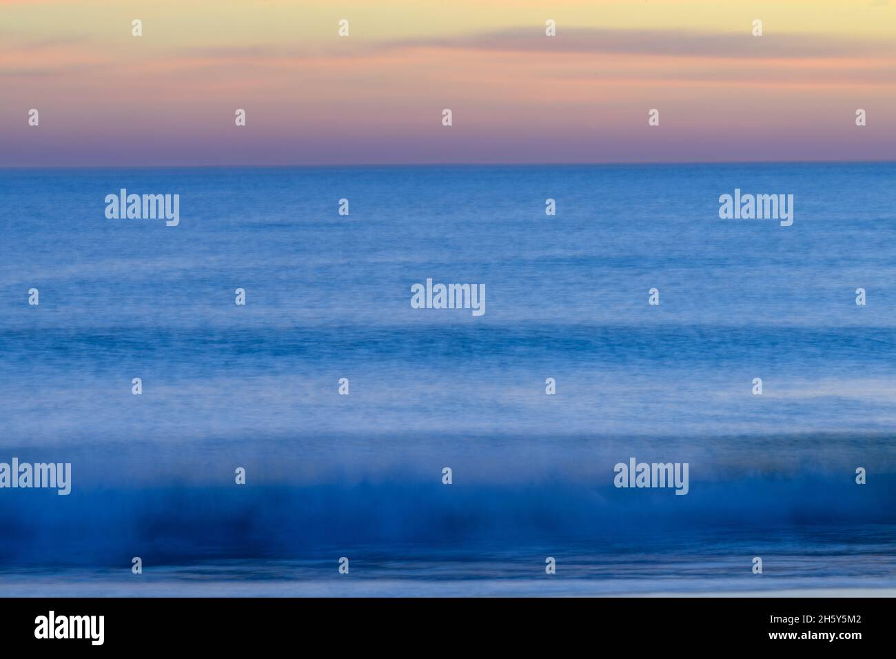 Blue abstract against the Atlantic Ocean, North Carolina, Outer Banks Stock Photo
