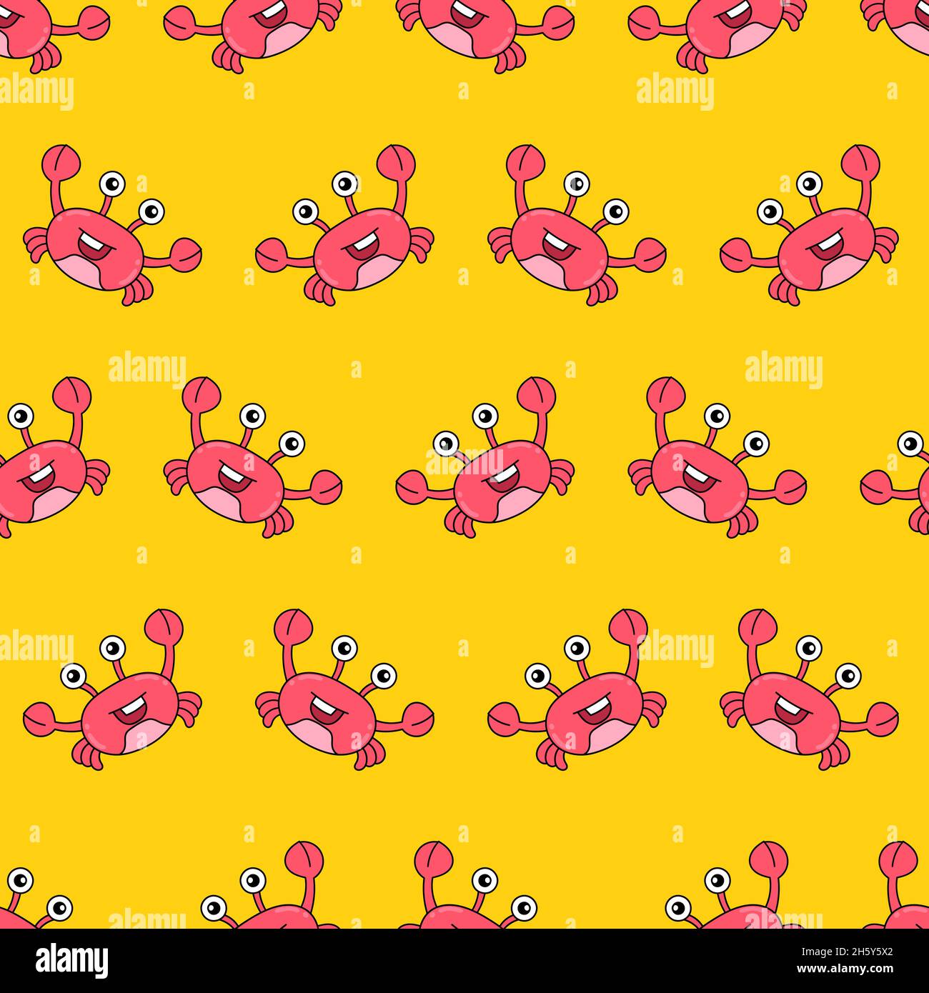 red crab seamless repeat pattern Stock Vector Image & Art - Alamy