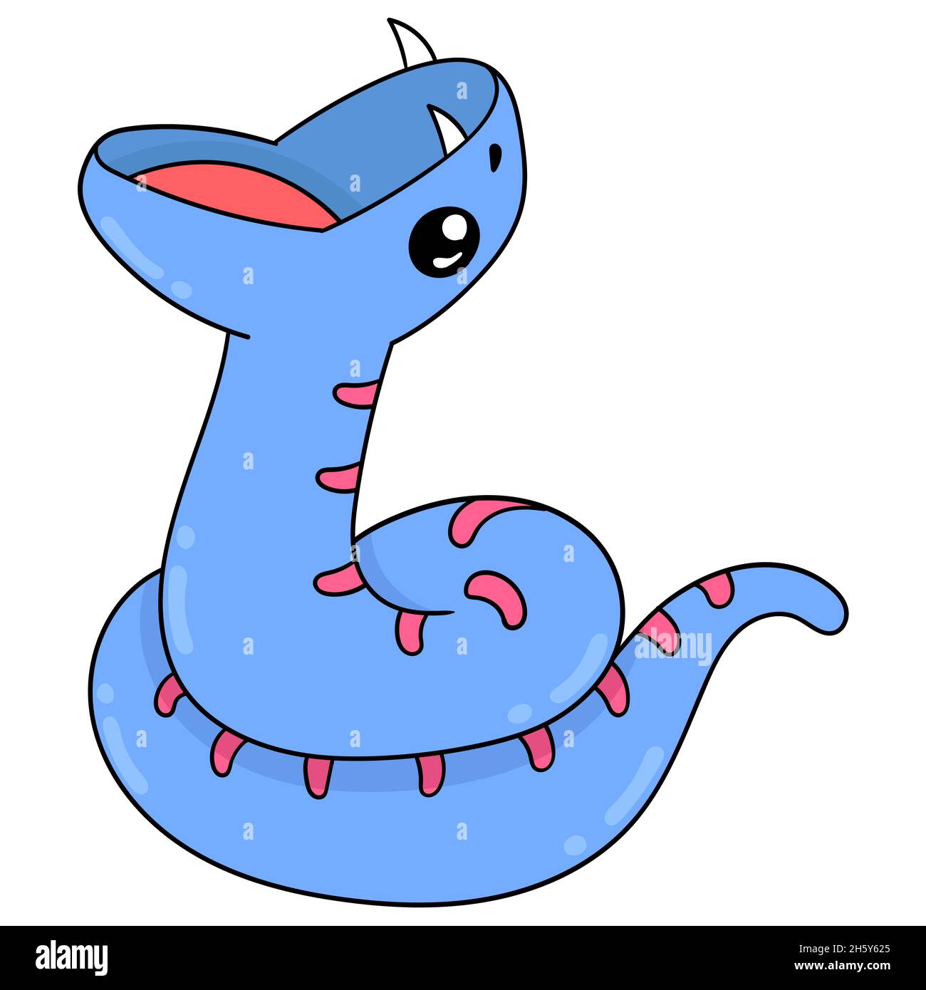 a giant python with sharp teeth is opening its mouth upwards Stock ...