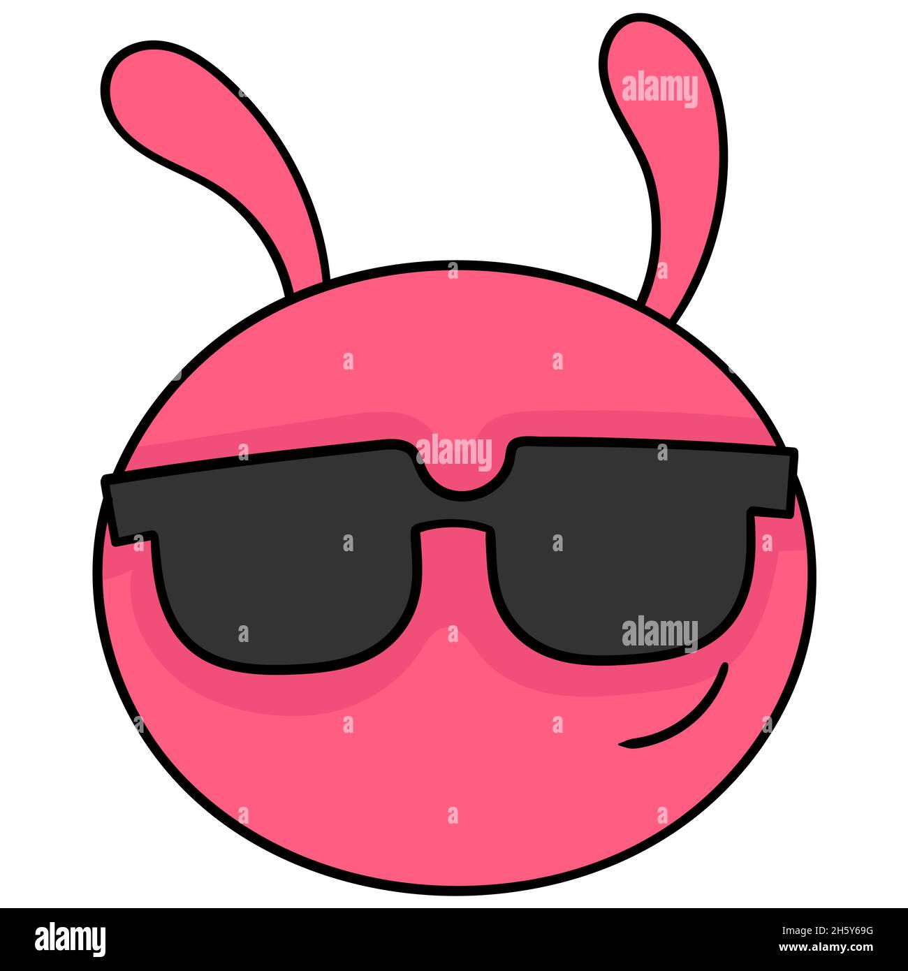 cool black glasses pink emoji head Stock Vector Image & Art Alamy