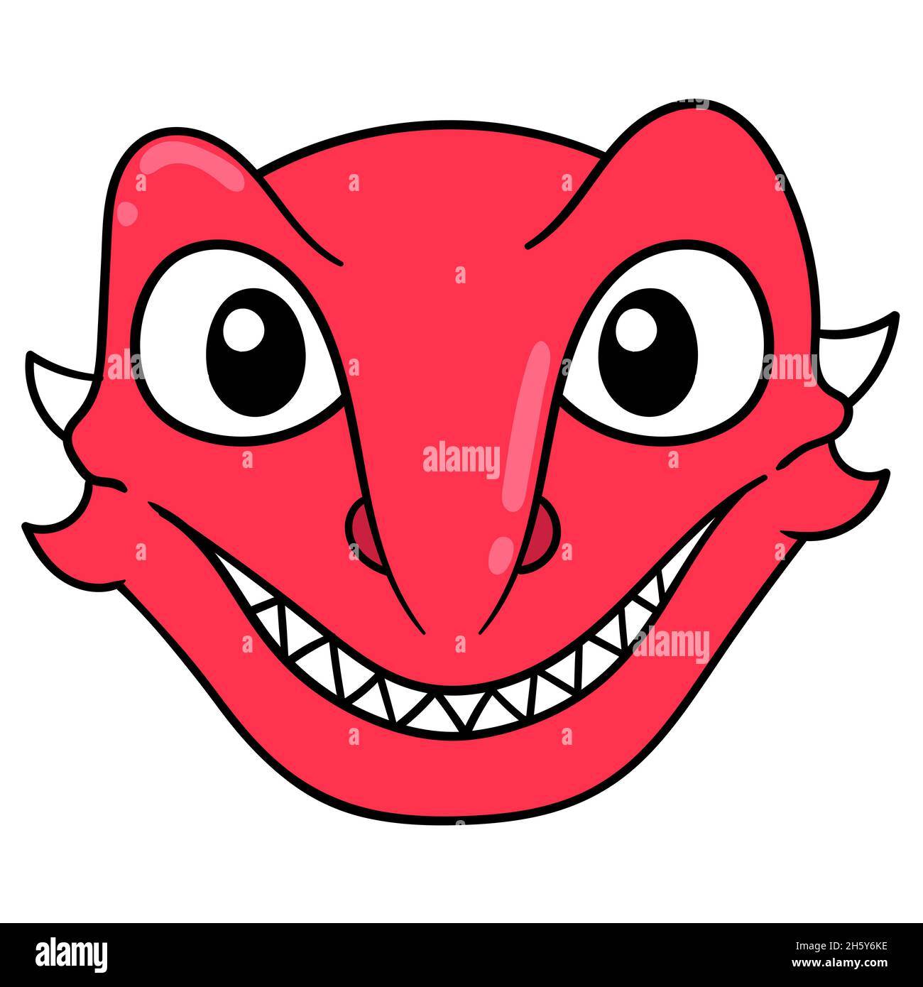 troll face creepy evil monster with big mouth eyes' Sticker